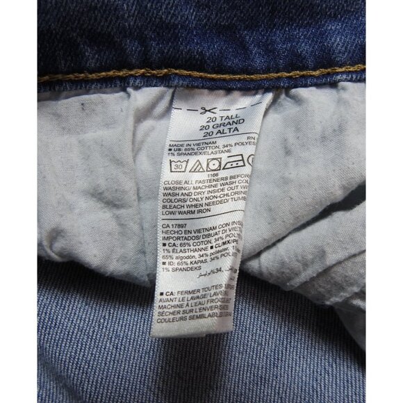 Old Navy Jeans Womens 20 Blue Curvy Mid Rise Skinny Ankle Stretch Denim Casual - Picture 3 of 7